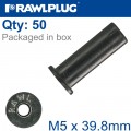 RAWLNUT M5X39.8MM X50-BOX